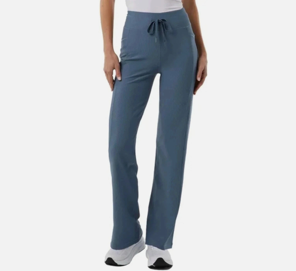 New 32 Degrees Cool Women's L Active Flare Yoga Pants Blue With Pockets